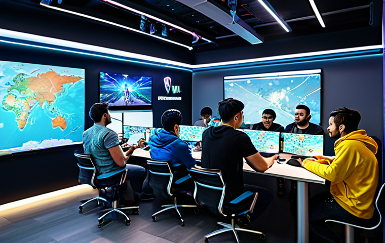 Strategic Teamwork**

"A group of diverse, fully clothed gamers in a brightly lit, modern gaming cafe, collaborating and strategizing around a holographic display showing a Lineage 2M-style game map with marked "Devl M" locations. Everyone is focused and engaged, wearing comfortable, modest clothing. The atmosphere is energetic and collaborative, appropriate content, safe for work. Professional digital art, perfect anatomy, natural proportions, vibrant colors, high resolution."

**