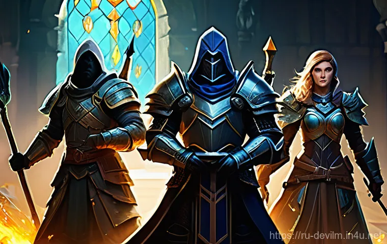 데블 M 소셜 기능 활용법 - **Prompt: Guild's United Stand in Debl M**
A vibrant, cinematic wide shot featuring a diverse gr...
