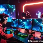 Home 17 데블 M 공식 대회 정보 - A dynamic esports tournament scene featuring diverse Devil May Cry gameplay modes in action: a skill...